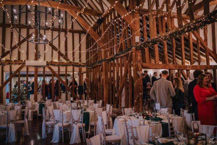 INterior of baronial hall in essex for wedding party