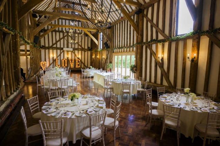 the baronial barn at Crondon Park